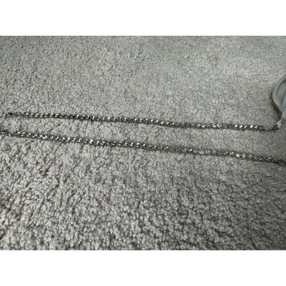 Boohoo champagne bra top with rhinestone straps, size 2 - Picture 6 of 11